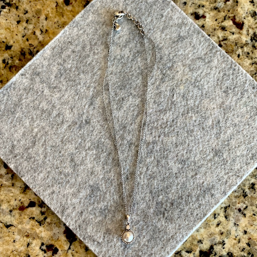 Brighton Silver Reversible Pearl Necklace